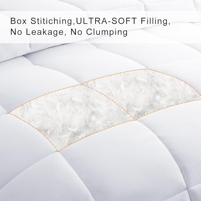 COHOME Premium Twin XL Size Cooling Comforter, All-Season Quilted Down - Image 3