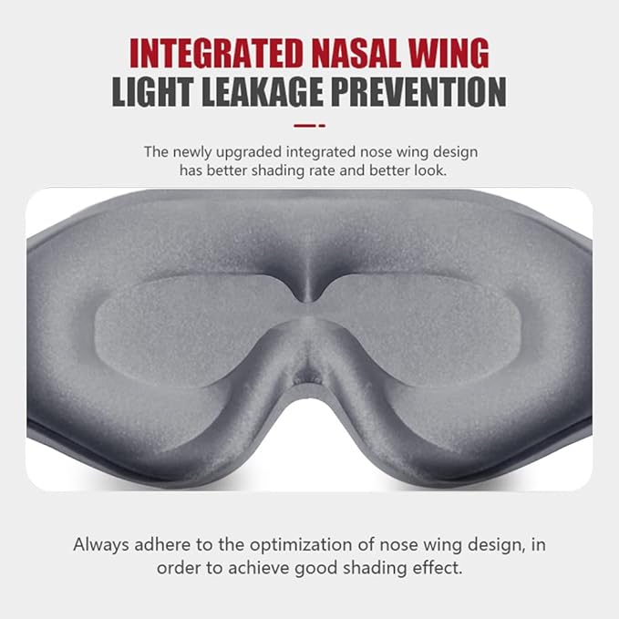 Sleep Mask, 3D Deep Contoured Eye Covers - Image 3