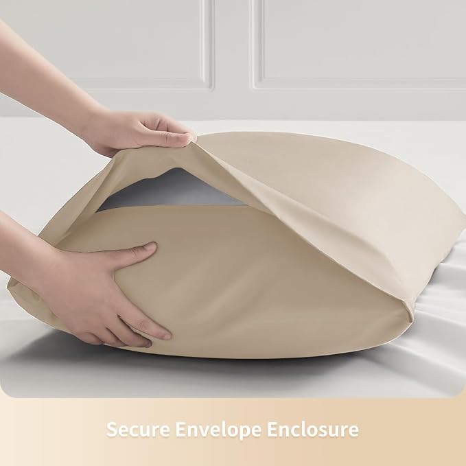 Queen Pillowcases, Cooling Viscose from Bamboo Pillow Covers - Image 7