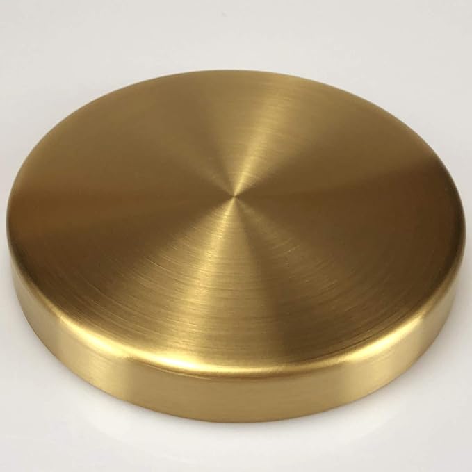 FREELOVE Gold Tray, Round Brass Serving Platter, Bar Circle Decorative Plate - Image 9