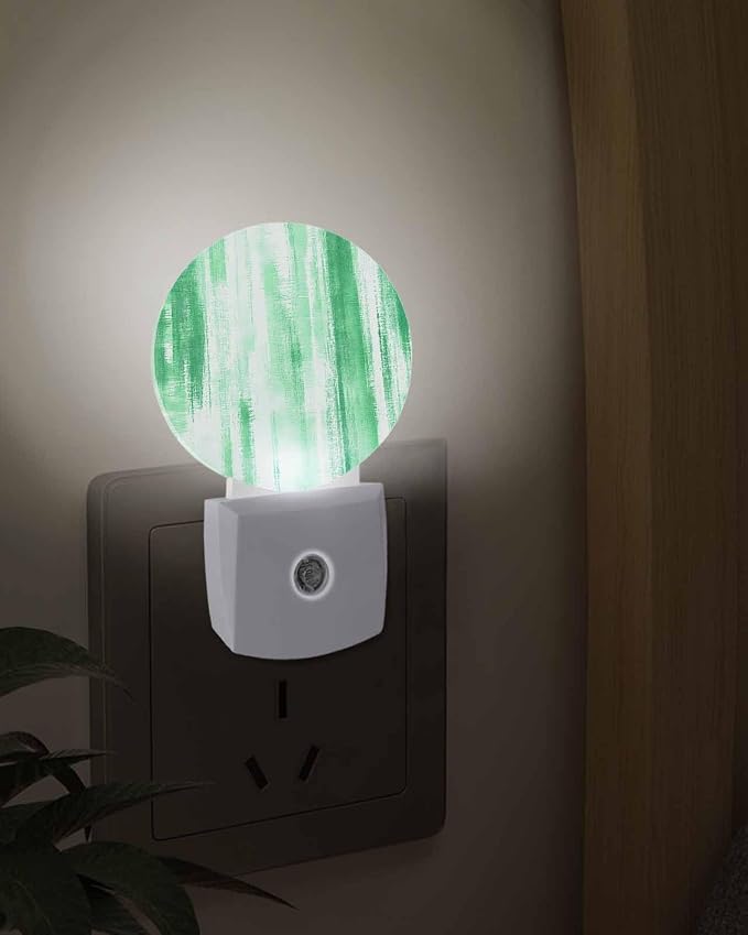 Night Lights Auto Sensor Green Abstract Graffiti Night Light Art Painting Round - Image 3