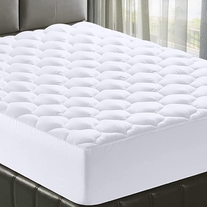 MATBEBY Bedding Quilted Fitted Full Mattress Pad Cooling Breathable Fluffy Soft - Image 8