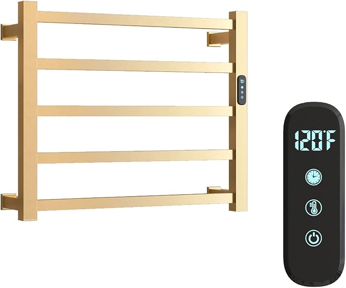 5 Bars Luxury Towel Warmers Wall Mounted Heated Towel Rack, Towel Warmer by Unknown