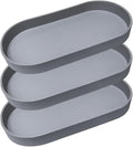 Gray Small Tray, 3 Pack Oval Tray by VCREATC-VCREATEFORCUSTOMER