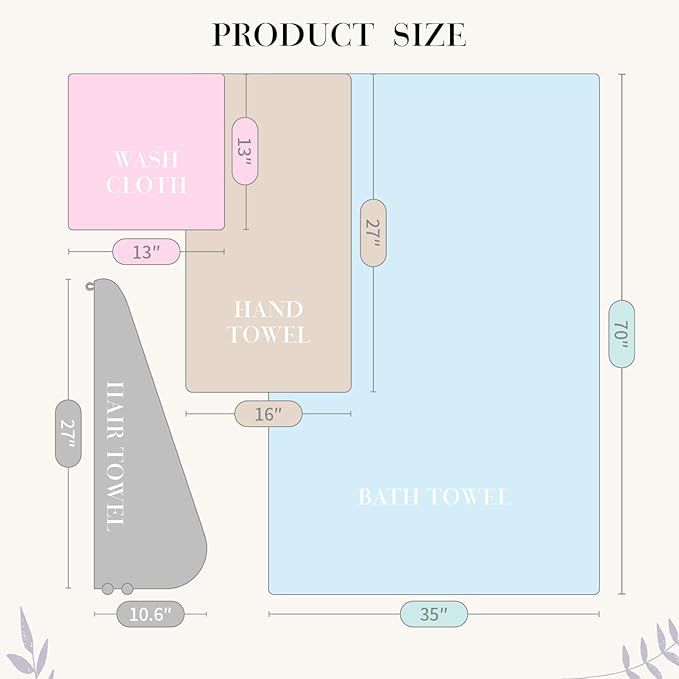Soft Bath Towel Set of 4, Extra Large Microfiber Towels 35x70 in, Bath Towel - Image 6