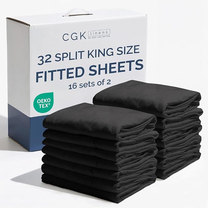 Bulk Case Pack of 16 Fitted Sheets by CGKUnlimited