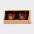 Threshold Leather & Embers and Whiskey & Oak Scented Amber Glass Jar Candles by Unknown