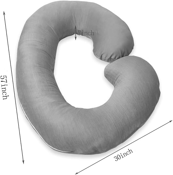 1 MIDDLE ONE Pregnancy Pillow, C Shaped Full Body Pillow - Image 8