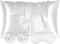 AUAUY 2 Pack Satin Silk Pillowcase, 19.69x29.53inches Silk Pillowcases by AUAUY