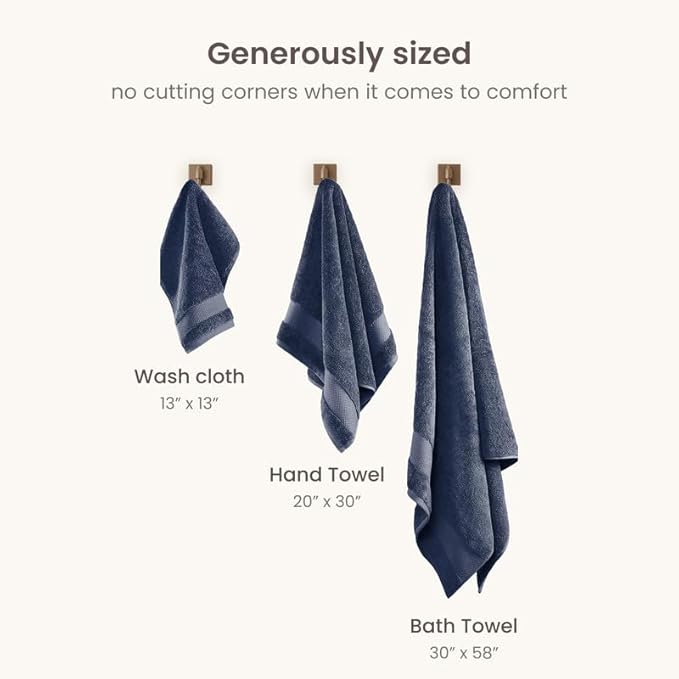 BIOWEAVES 100% Organic Cotton 6-Piece Luxury Bathroom Towels Set GOTS Certified - Image 6