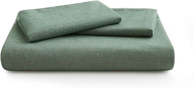 LOVQUE Duvet Cover Full Size, 100% Washed Cotton Linen Like Bedding Set - Image 7