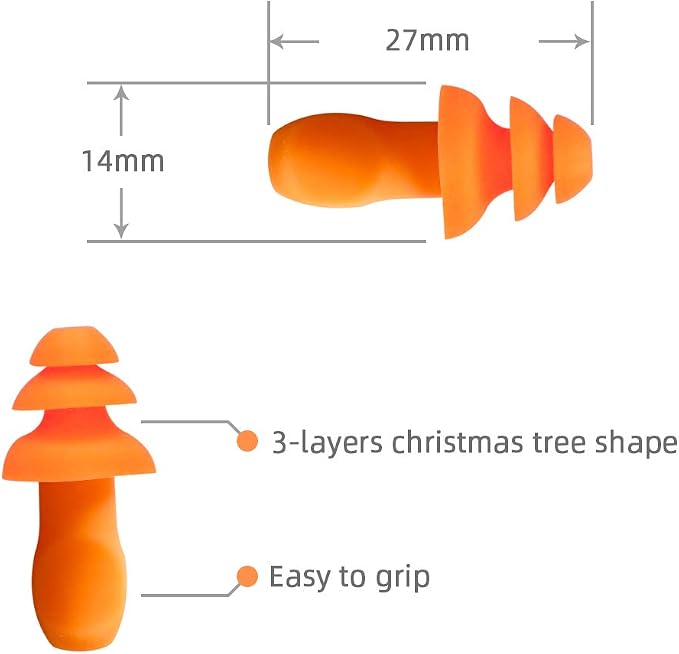 50 Pair Silicone Corded Ear Plugs Reusable - Image 7