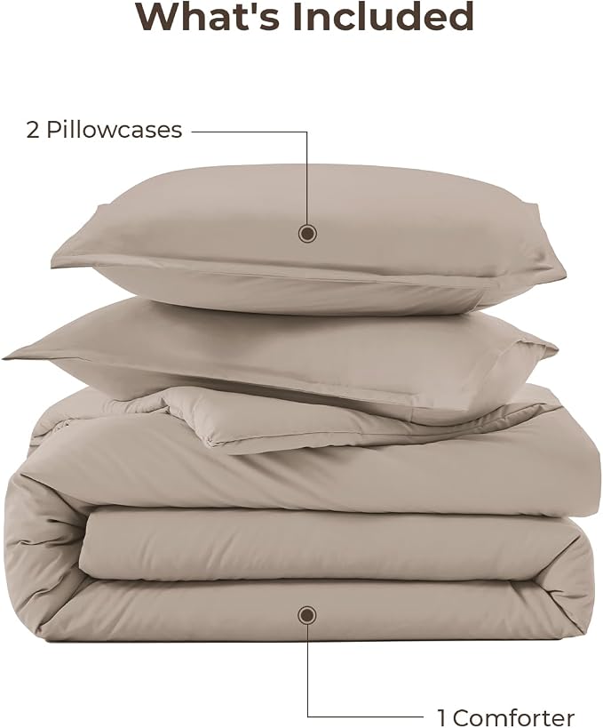Litanika Light Coffee Oversized King Comforters Super King Size, 3 Pieces - Image 7