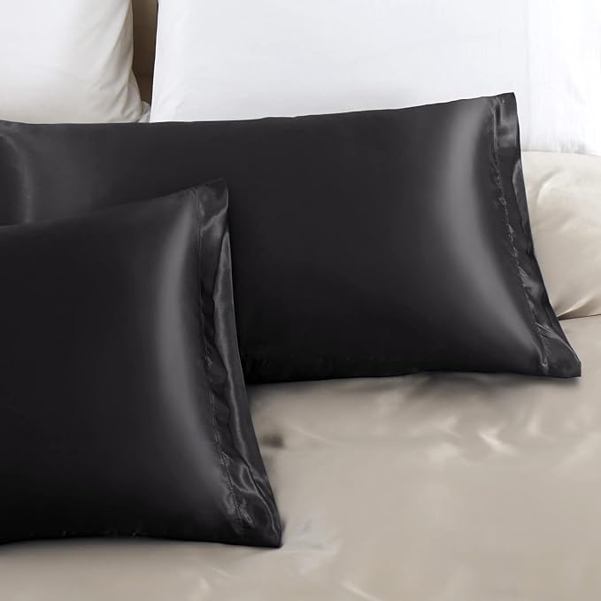 Aormenzy Satin Pillow Cases for Women Queen Size Set of 2, Fade Resistant - Image 5