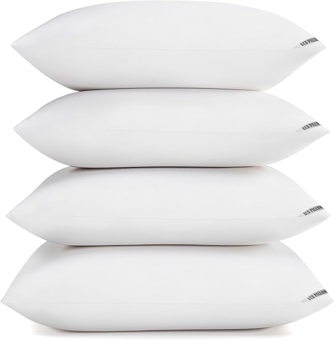 Piwaal Luxury Hotel Pillows for Sleeping 4 Pack, Bed Pillows Standard Size Set by Home