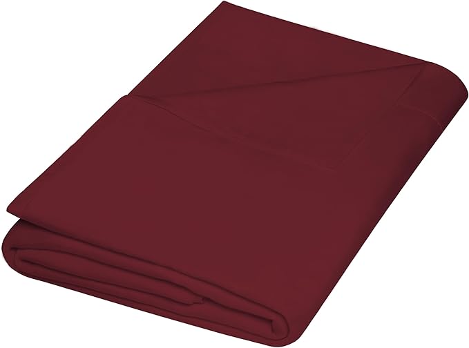 ZPECC King Flat Sheet Only 1 Pack, Durable Burgundy Top Bed Sheets by ZPECC-ABrandThatHasBeenFocusedOnBabyProductsFor18Years