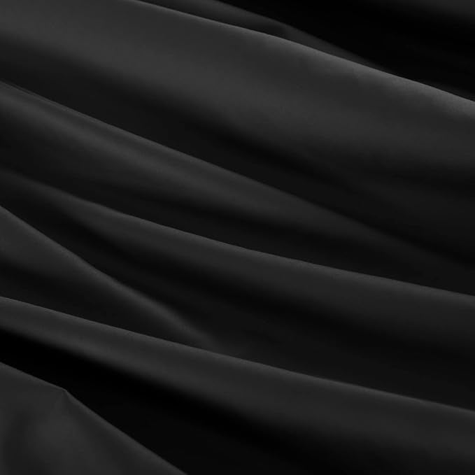 100% Egyptian Cotton Fitted Sheet King Size Black, 600 Thread Count, 8-16" Deep - Image 9