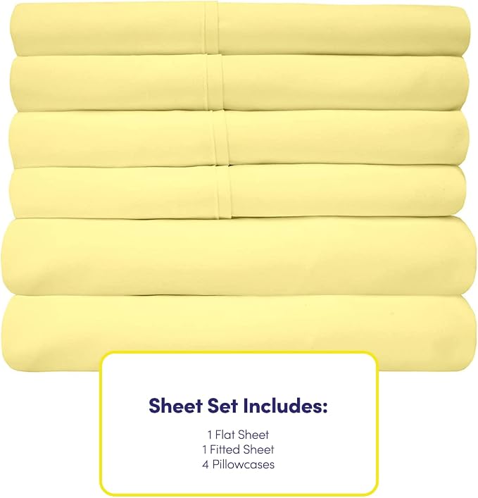 RV Queen Sheets Pale Yellow - Image 4