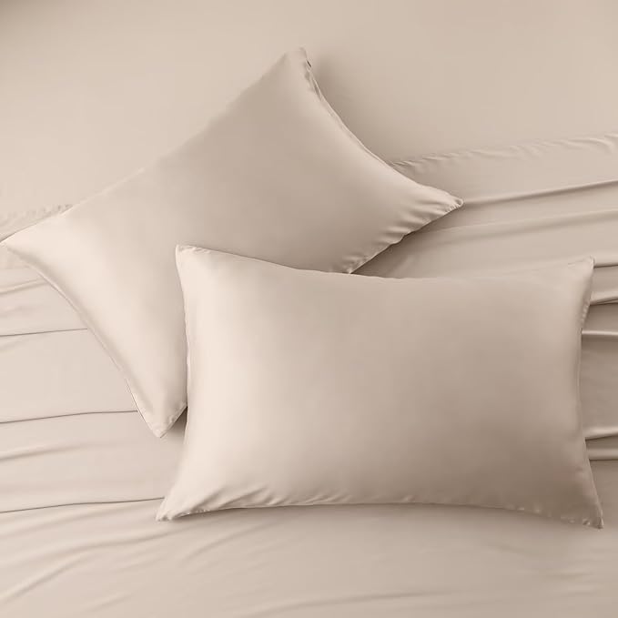 4 Pack Cooling Pillow Cases, Viscose Derived from Bamboo Pillow Protectors King - Image 7