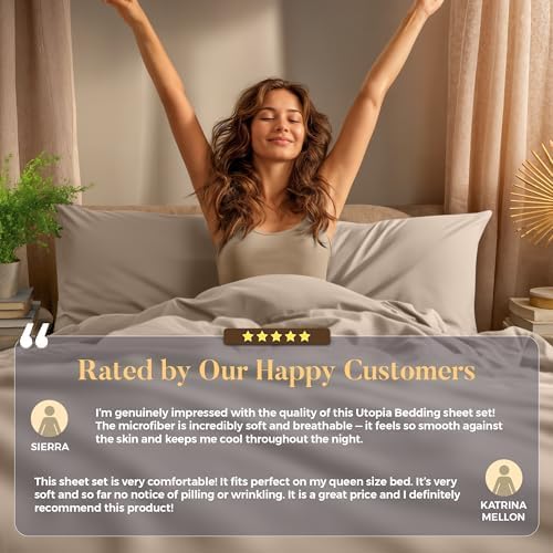 Utopia Bedding Queen Size Sheet Set – 4 Piece Bed Sheets, Soft and Breathable - Image 8