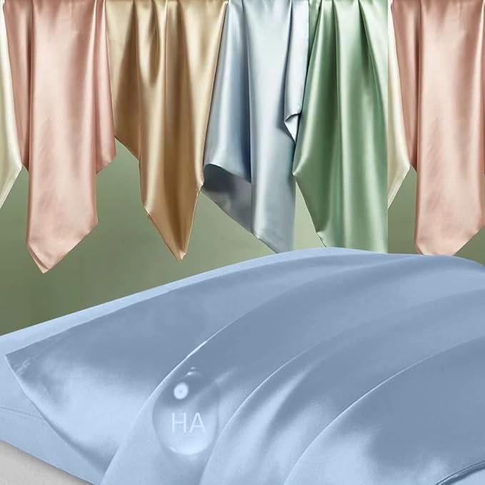 Silk Pillowcase 2 Pack, Mulberry Silk Pillow Cases Queen Size Set of 2 - Image 2
