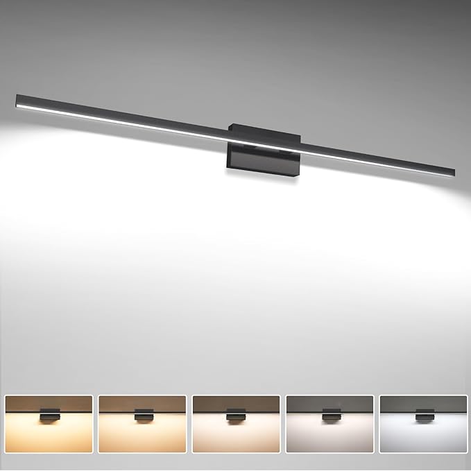 VOLISUN 48 inch Vanity Light for Bathrooms, 30W Dimmable 5CCT Bathroom Light by VOLISUN