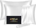 Silk Pillow Cases 2 Pack, Mulberry Silk Pillowcases Standard Set of 2, Anti Acne by HOME