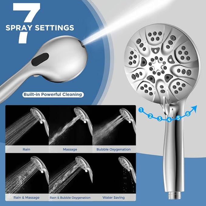6-Mode High Pressure Handheld Shower Head - Image 2