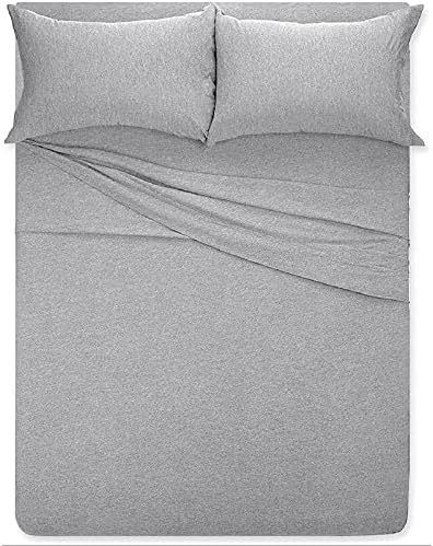 Knit Jersey 100% Cotton 2 Full XL Fitted Bed Sheets T-Shirt Comfy, Ultra Soft - Image 2