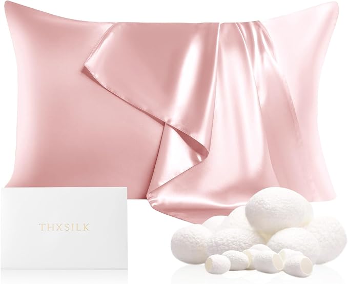 THXSILK Silk Pillowcase for Hair and Skin, 22 Momme 100% Mulberry Silk Grade by THXSILK