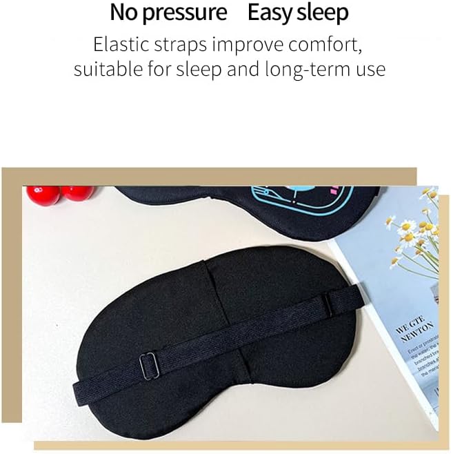PERFECTSIGHT Sleep Eye Masks, Cute Plush Sleep Eye Cover Lightweight Adjustable - Image 5