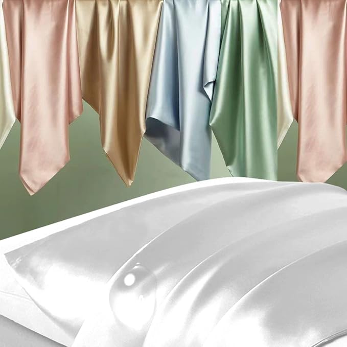 Silk Pillowcase for Hair and Skin, Mulberry Silk Pillow Cases Standard Size - Image 2