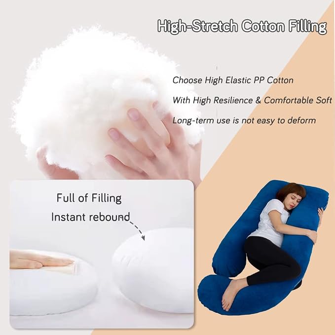 60 Inch Pregnancy Pillows for Sleeping, Extra Large U Shaped Body Pillow - Image 5