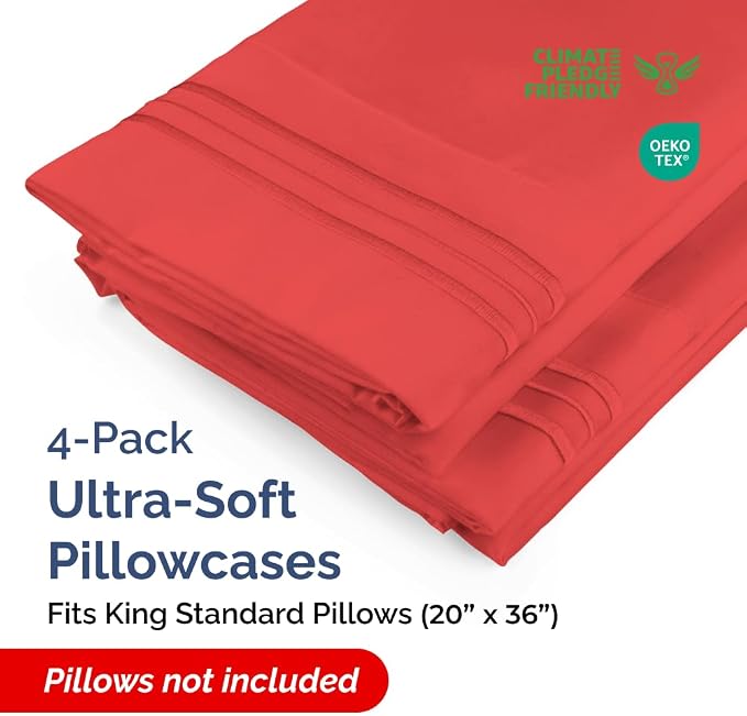 King Standard Pillow Cases Set of 4 - Image 2
