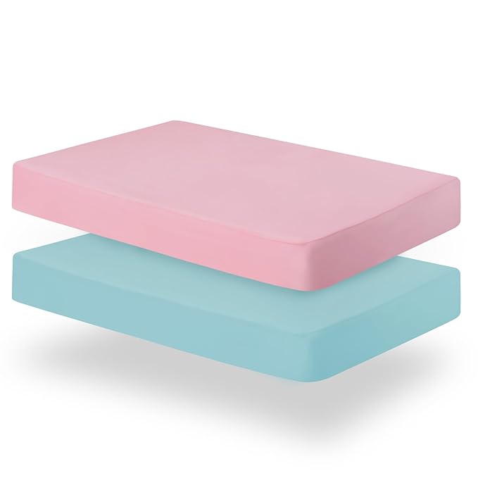 Biloban Crib Sheets Fitted, 2 Pack Sheet Fits Standard Crib Mattress, Neutral by Bilobanbabybedding