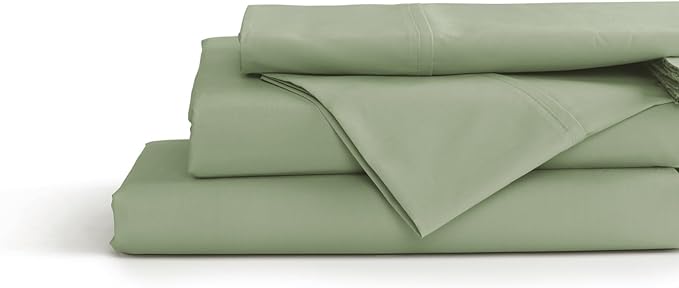 Linen Home 100% Cotton Percale Sheets Twin XL Size, Deep Pocket, 3 Pieces Set by LINENHOME