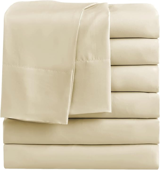 FreshCulture Queen Flat Sheets Only, Soft Microfiber Bedding Sheets by FreshCulture