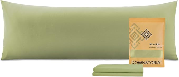 DOWNSTORIA Body Pillow Cover, Ultra Soft Microfiber Long Pillowcase, Envelope by DOWNSTORIA