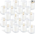 20 Pack White Unscented Glass Cup Candles by CAKETYCG