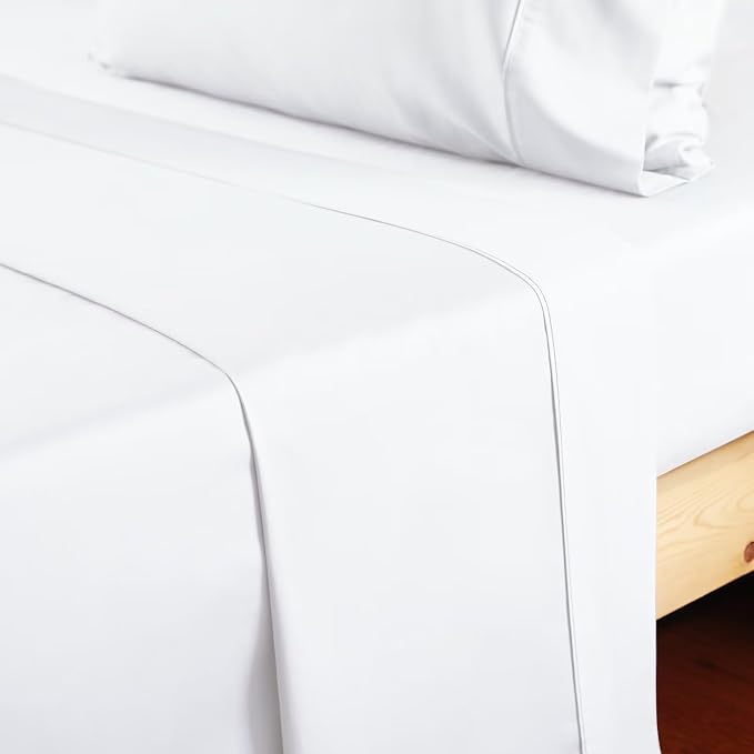 2-Pack Cotton King Flat Sheet Only, 600 Thread Count 100% Egyptian Cotton Top - Image 7