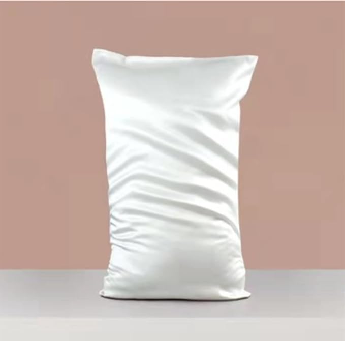 White Silk Pillow Cases King - Image 3