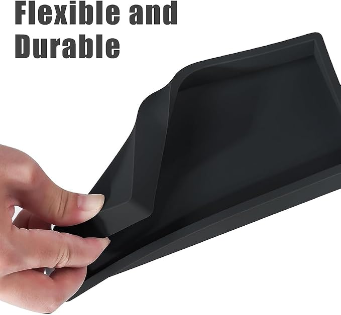 2PCS 11.8” L x 5” W Silicone Soap Dispenser Tray, Bathroom Sink Vanity Trays - Image 2