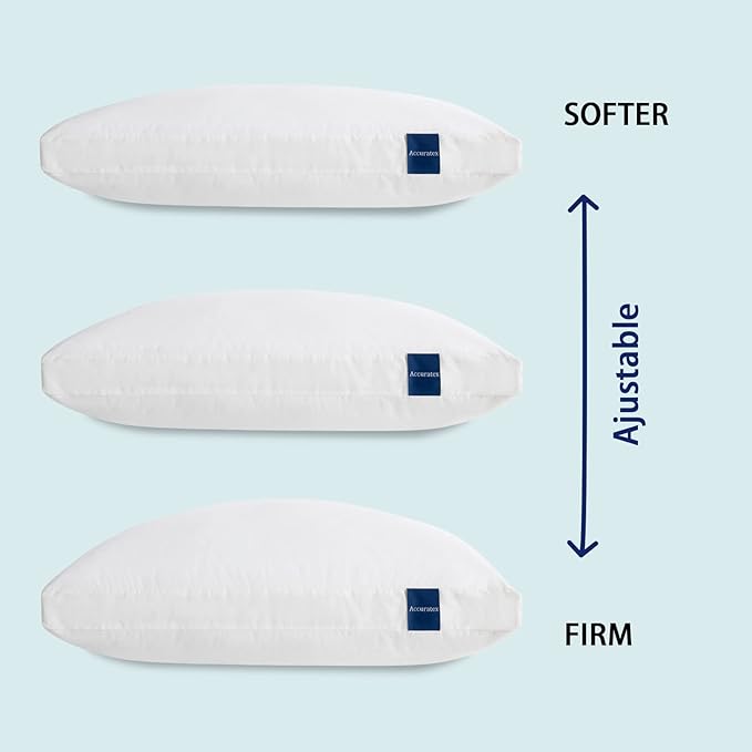 ACCURATEX Pillows King Size Set of 2, Hybrid Shredded Memory Foam Pillow - Image 3