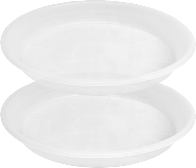 Plant Saucer - 2 Pack 22 Inch Extra Large Durable Plastic Plant Trays Clear by Unknown
