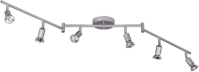 Globe Electric 59351 Payton 6-Light Foldable Track Lighting, Matte Silver by GlobeElectric
