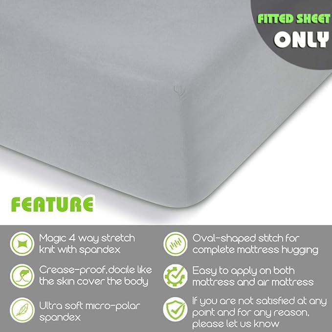 Fitted Sheet- COSMOPLUS Full Fitted Sheet Only（No Flat Sheet or Pillow Shams） - Image 2