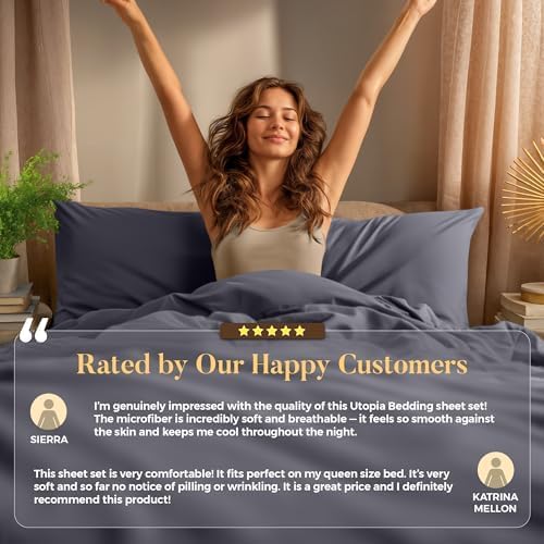 Utopia Bedding Full Sheet Set – 4 Piece Bed Sheets - Image 8
