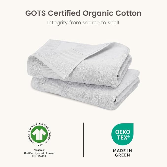 BIOWEAVES 100% Organic Cotton 700 GSM Luxury Bath Towels - Image 7