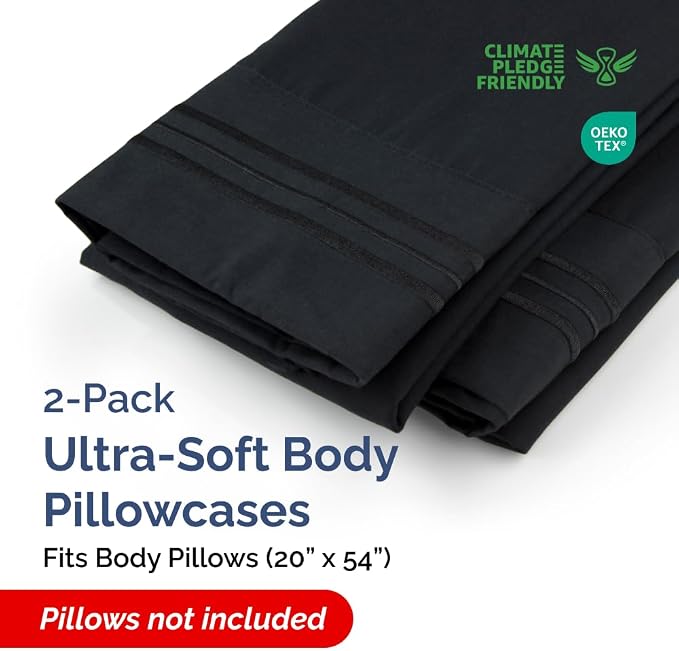 Body Pillowcases Set of 2-20x54 Long Body Pillow Case - Image 2