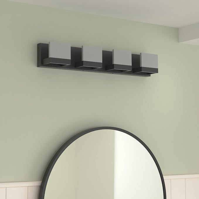 Tipace 4 Lights Modern Black Vanity Light Up and Down Black LED Vanity Light - Image 2
